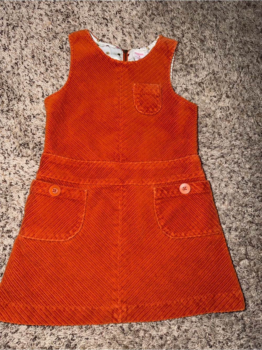 Gymboree 2003 cute as a button orange corduroy jumper. Size 4